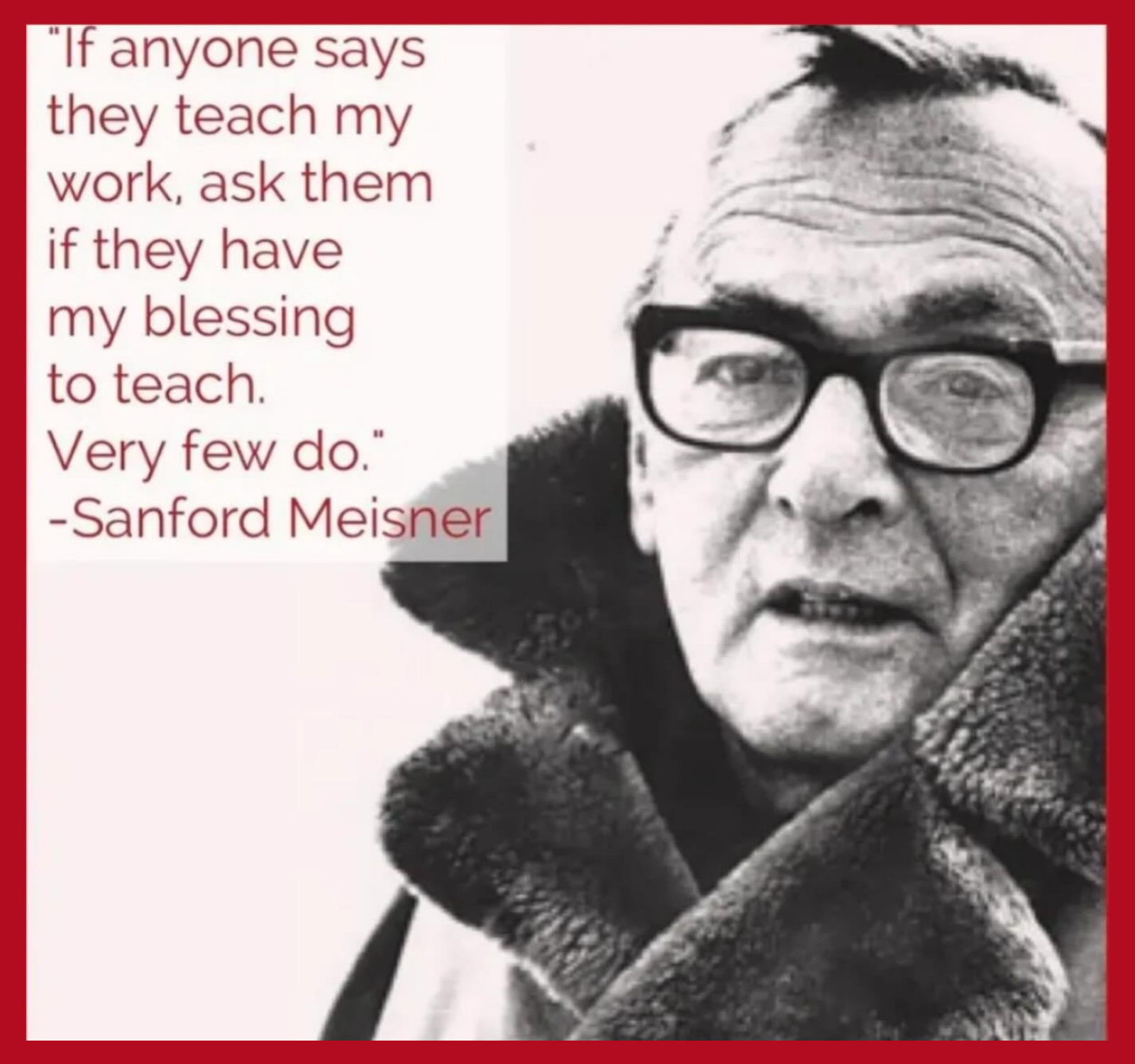 Portrait of Sanford Meisner, legendary acting teacher